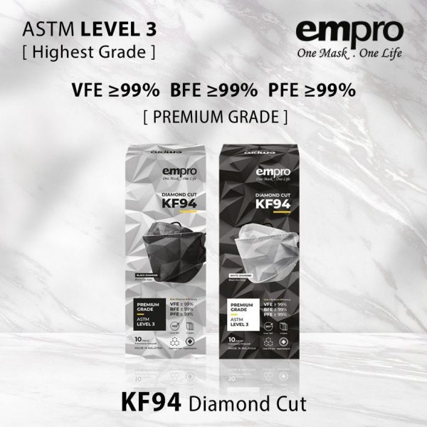 EMPRO KF94 Diamond Cut Face Mask (10's/box)