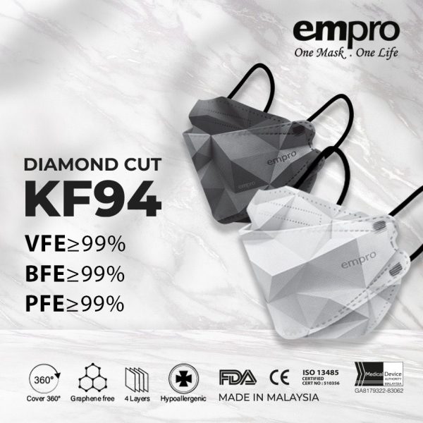 EMPRO KF94 Diamond Cut Face Mask (10's/box) - Image 2