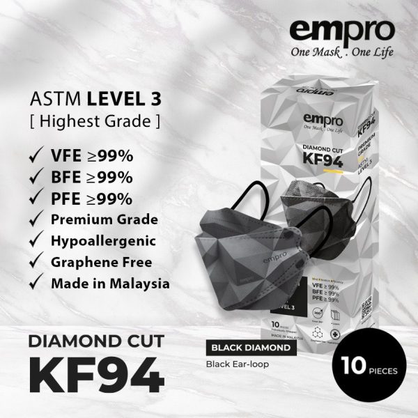 EMPRO KF94 Diamond Cut Face Mask (10's/box) - Image 5
