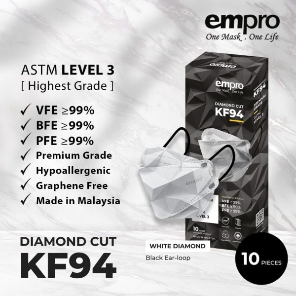EMPRO KF94 Diamond Cut Face Mask (10's/box) - Image 6