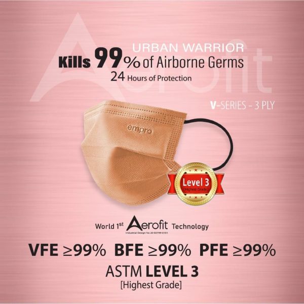 URBAN WARRIOR–EMPRO COPPER OXIDE MASK [ Anti-Microbial ] V SERIES - KILL 99% OF AIRBORNE GERMS - Image 2