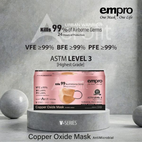 URBAN WARRIOR–EMPRO COPPER OXIDE MASK [ Anti-Microbial ] V SERIES - KILL 99% OF AIRBORNE GERMS - Image 3