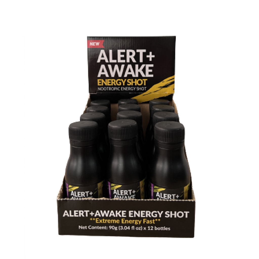 Alert + Awake Energy Shot, 90 ml x 12 Bottles (1 Box)