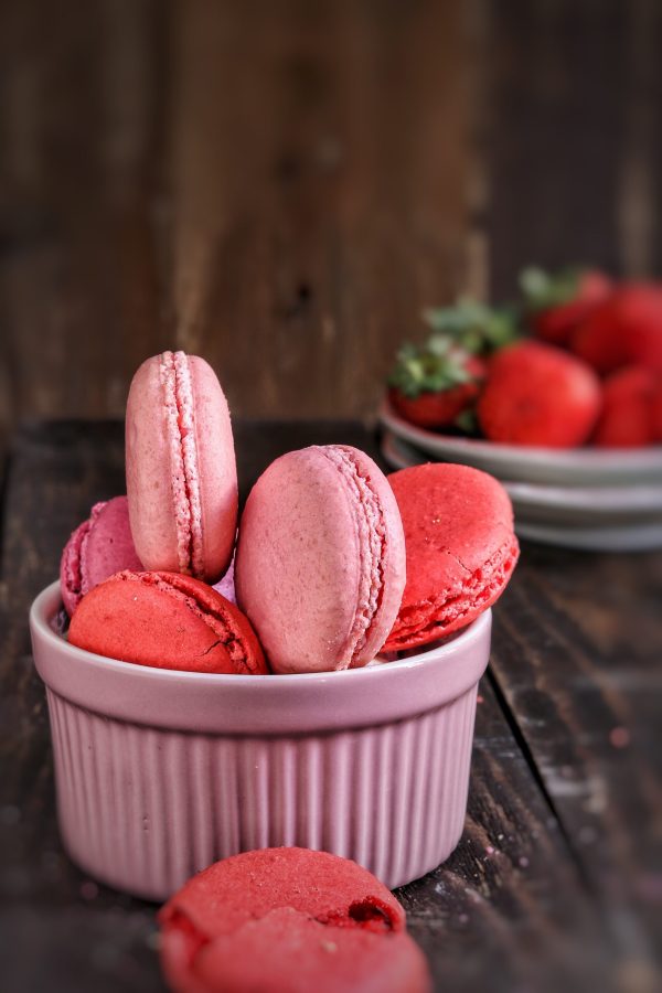 Strawberry Macarons