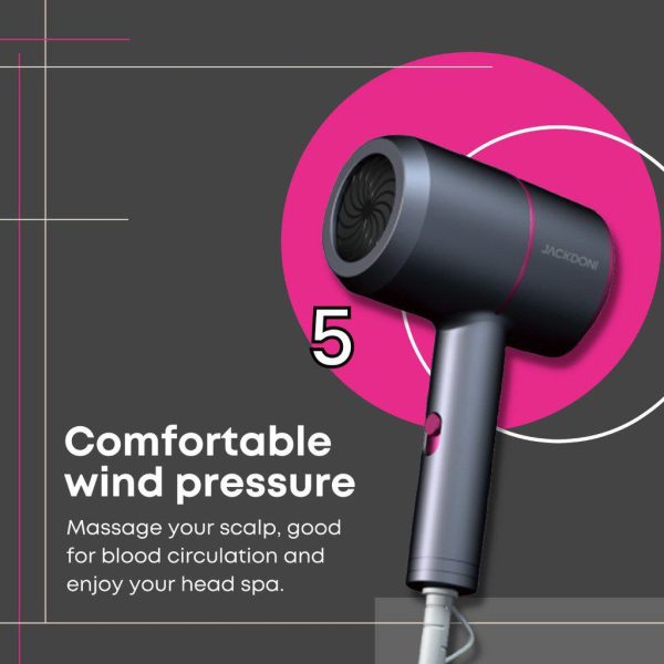 BMK Big Wind Blue Ray Ionic Tech 2200 Hair Dryer Strong Wind - Image 7