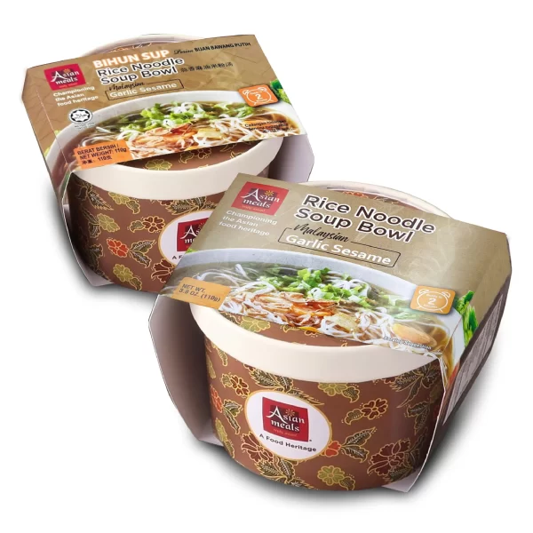 ASIANMEALS® RICE NOODLE SOUP BOWL GARLIC SESAME 110GM - Image 3