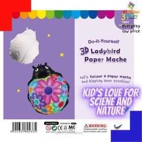 3D Animal Paper Mache Painting Kit LadyBird