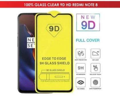 9D tempered glass full clear (Xiomi Redmi Note 8)