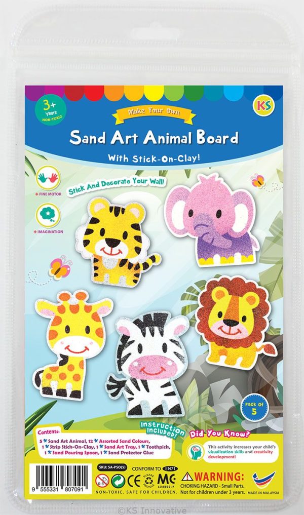 5-In-1 Sand Art Animal Board Loose